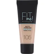 Foundation Fit me Matte &amp; Poreless Natural Ivory 105 30ml Maybelline.
