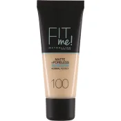 Foundation Fit Me Matte &amp; Poreless Warm Ivory 100 30ml Maybelline.