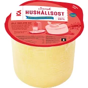 Hushållsost mild 26% ca 2,2kg ICA.