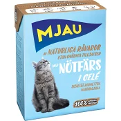 Kattmat Nötfärs i gelé 380g Mjau.