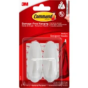 Krok 8cm hög Vit 2-p Command.