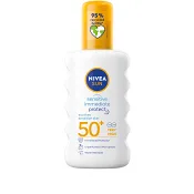 Solskydd Sensitive Immediate Protect Soothing Spray SPF50+ 200ml Nivea Sun.