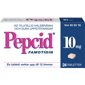 Tablett 10 mg, Blister 24tst Pepcid.