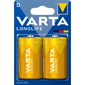 Batteri Longlife D 2-p.
