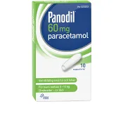 Panodil Suppositorier Barn 5-10kg 60 mg 10-p.