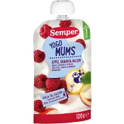 Yogo mums Äpple, banan &amp; hallon Från 1år 120g Semper.