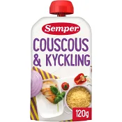 Couscous &amp; kyckling Från 6m 120g Semper.