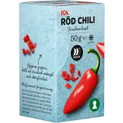 Röd chili Hackad Fryst 50g ICA.