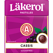 Halstabletter Cassis 25g Sockerfri Läkerol.