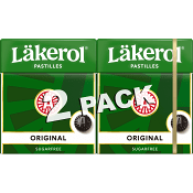 Halstabletter Original Sockerfri 2-p 50g Läkerol.