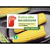 Extra söta Majskolvar Fryst 400g Findus.