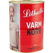 Varmkorv med Naturskinn 2kg Lithells.