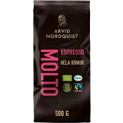 Kaffe Molto Hela bönor Arvid Nordquist KRAV 500g.