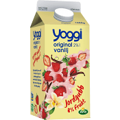 Yoghurt Original Jordgubb Vanilj 2% 1500g Yoggi®.