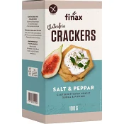 Salt &amp; pepper Crackers Glutenfria 100g Finax.