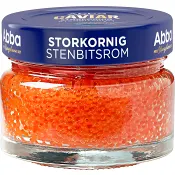 Caviar röd storkorning stenbitsrom 80g Abba.