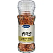 Chicken &amp; steak Kryddblandning Kvarn 75g Santa Maria.