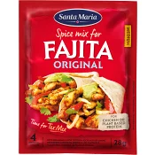 Fajita Kryddmix Original Medium 28g Santa Maria.
