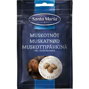 Krydda Muskotnöt Hel påse 10g Santa Maria.