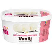 Gräddglass Vanilj mindre socker 1,5l Sia glass.