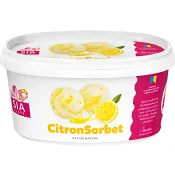Citronsorbet 500ml SIA Glass.