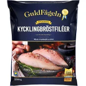Kycklingbröstfiléer Fryst 1kg Guldfågeln.