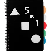 Block A5 5-flik Mix 1st Backemarks.