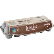 Ägg Frigående Bruna M/L 12-p Lantägg.