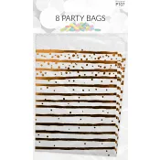 Godispåse Vit/Guldfolie 8-p Happy Party.