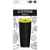 Sytråd bomull 200m svart Falk.