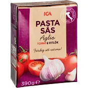 Pastasås Tomatsås med Vitlök 390g ICA.