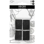 Kardborreband Svart 20mm/20cm 2-p Falk.