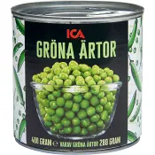 Gröna ärtor 400g ICA.