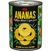 Ananasskivor i juice 567g ICA.