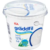 Gräddfil 12% 3dl ICA.