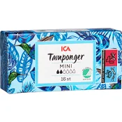 Tampong Mini 16-p Miljömärkt ICA.
