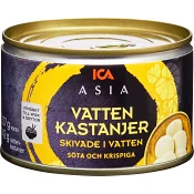 Skivade Vattenkastanjer i vatten 227g ICA Asia.