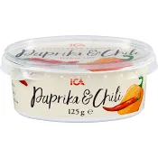 Färskost Paprika &amp; chili 125g ICA.