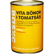 Vita bönor i Tomatsås 420g ICA Basic.
