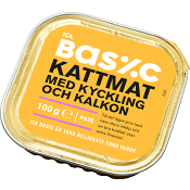 Kattmat Kyckling &amp; kalkon 100g ICA Basic.