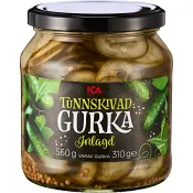 Tunnskivad Gurka 560g ICA.