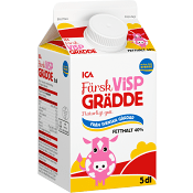 Vispgrädde Färsk 40% 5dl ICA.