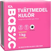 Tvättmedel Kulör 1kg Miljömärkt ICA Basic.