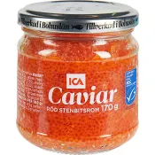 Caviar röd stenbitsrom 170g ICA.