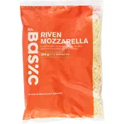 Mozzarella riven 250g ICA Basic.