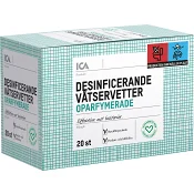 Våtservetter Desinficerande Oparfymerade 20-p ICA Hjärtat.