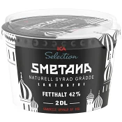 Smetana Laktosfri 42% 2dl ICA Selection.