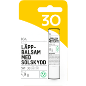 Läppbalsam med Solskydd SPF30 1-p ICA Hjärtat.