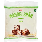 Mandelspån blancherade 100g ICA.