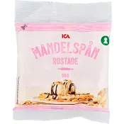 Rostade mandelspån 50g ICA.